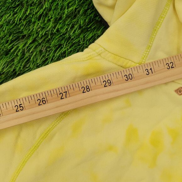 NIKE FC Zip Hoodie Womens Large 24x24 Baggy Boxy Yellow Bleached - Picture 4 of 16